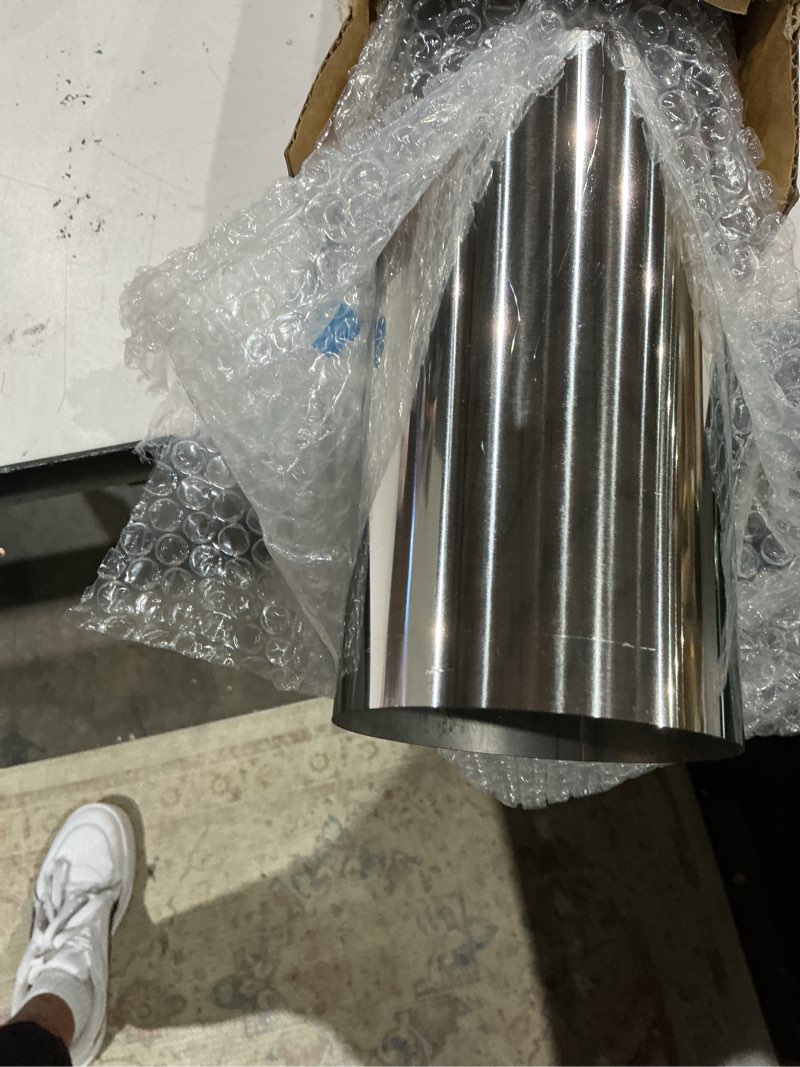 Condition photo showing Good Condition for jy performance 4 inch straight exhaust pipe diy custom mandrel tube, 47.3 inch length, 4'' od mandrel straight pipe, t304 stainless steel, universal fitment -17 gauge
