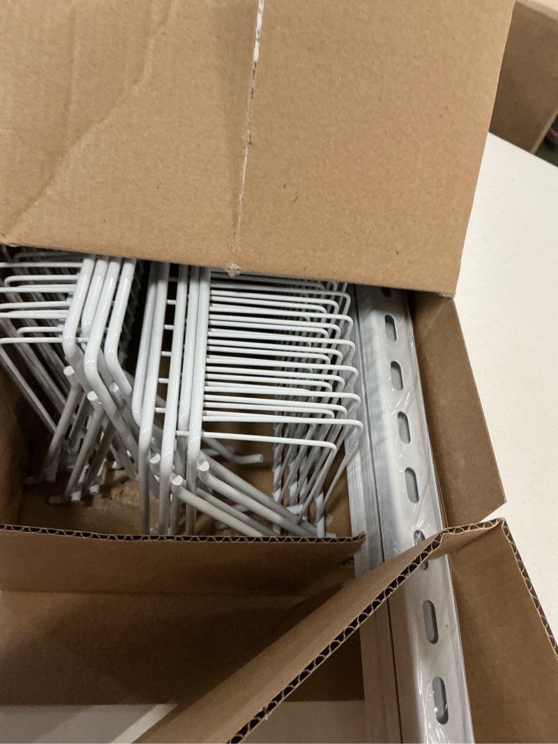 Condition photo showing Good Condition for ClosetMaid Adjustable Organizer Rack with Baskets Wall or Over Door Mount, for Kitchen, Pantry, Utility Room, Closet, 18 in. W, White Finish, Inch 18-Inch Rack