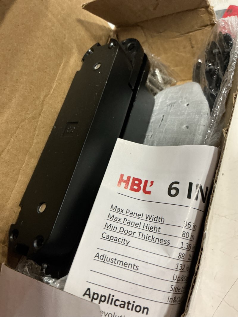 Condition photo showing Good Condition for hbl' 2 pack hidden door hinges, 6 inch black heavy duty hidden hinges for secret doors, 3-way adjustable to bulid conceal bookcase door 6" length black