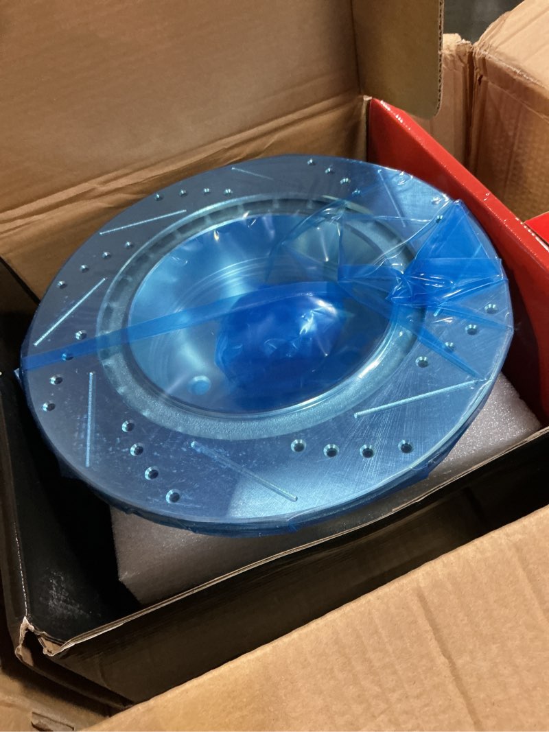 Condition photo showing Good Condition for a-premium 12.13 inch (308mm) rear drilled and slotted disc brake rotors + ceramic pads kit compatible with nissan & infiniti models - m35/m45, q40, maxima, ex35, ex37, g25, g35, g37, qx50, 350z, 370z
