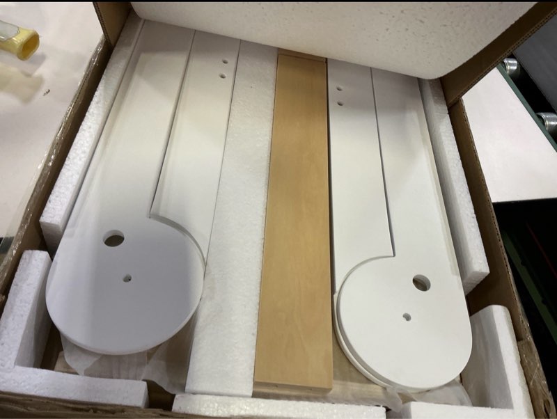 Condition photo showing Good Condition for Foldable Toddler Kitchen Stool Helper, Toddler Standing Tower with 3 Adjustable Heights, Collapsible Wooden Step Stool for Kitchen & Bathroom, Montessori Learning Helper Tower for Toddlers Aged 1-6 White