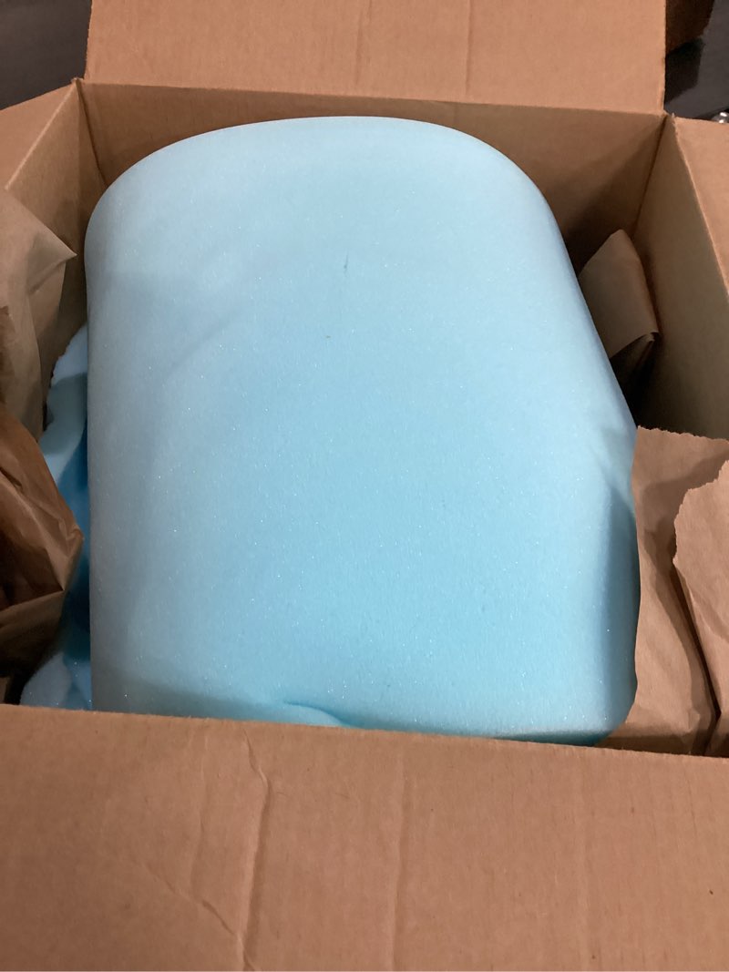 Condition photo showing As Is for dmi 2-inch foam mattress topper, egg crate foam pad for support, air circulation, pressure relief & weight distribution, twin size 33 x 72, blue