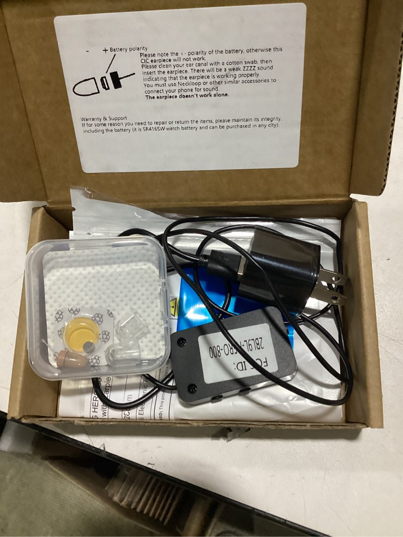 Condition photo showing Good Condition for loud sound 45-100db 35 inch amplifier bluetooth neckloop aids t-coil with cic spy earpiece