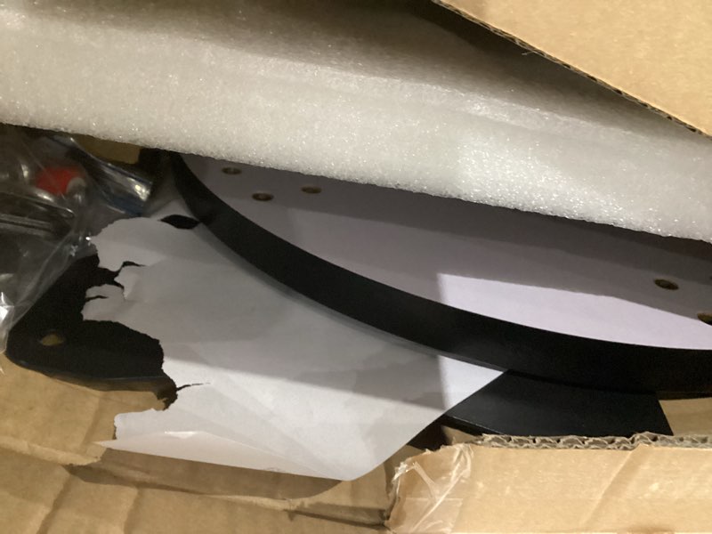 Condition photo showing As Is for Mobile TV Cart Rolling TV Stand for 10-46 Inch Flat/Curved Screen Up to 88lbs, Height Adjustable Portable TV Cart with Tilting and Rotating, TV Stand with Wheels, Max VESA 200x200mm (White)