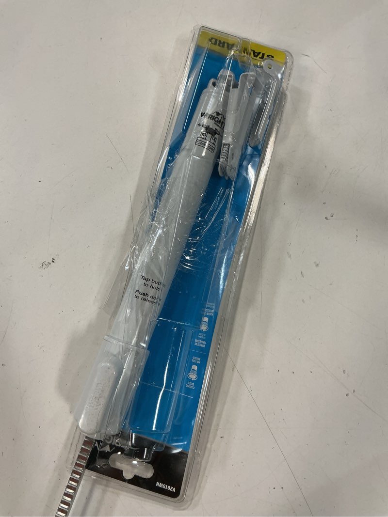 Condition photo showing As Is for wright products 11.25-in e-z hold adjustable white aluminum hold open screen/storm door pneumatic closer