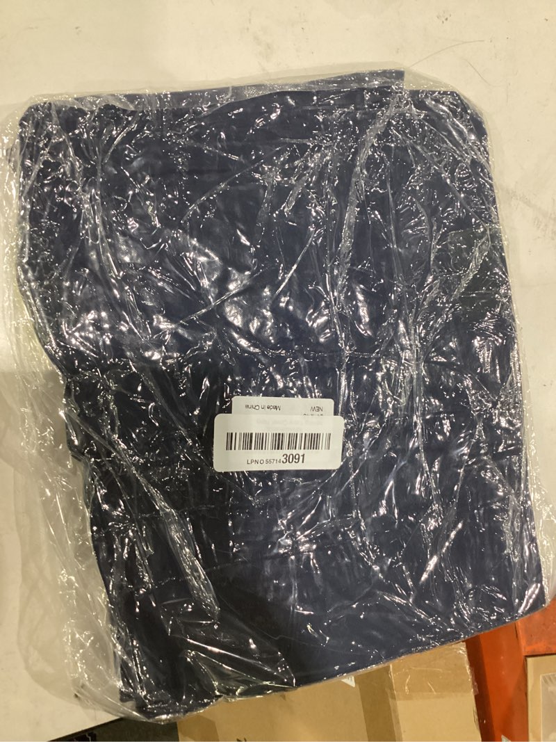 Condition photo showing Good Condition for homing rectangle table cloth cover, waterproof polyester elastic fitted tablecloth, fits for 4 foot folding tables, washable table protector for picnic, camping, 4th of july (navy blue, 24" x 48") 48" x 24" (rectangular) navy blue 1