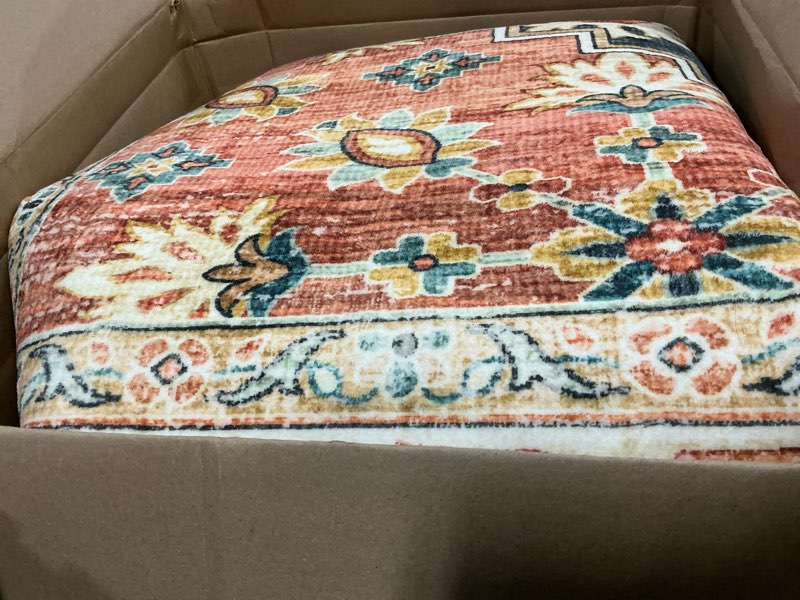 Condition photo showing Good Condition for Area Rug Non Slip Machine Washable Ultra Soft Living Room/Bedroom/Kitchen/Outdoor/Classroom Maroon, 8'×10' Maroon 8' x 10' (Rectangular)