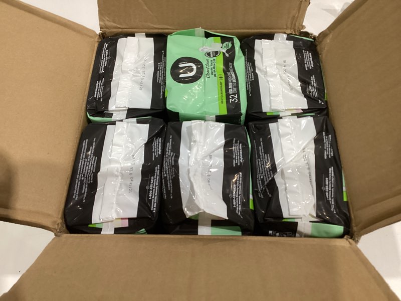 Condition photo showing New/Like New for U by Kotex Clean & Secure Ultra Thin Pads with Wings, Heavy Absorbency, 192 Count (6 Packs of 32) (Packaging May Vary) Heavy Absorbency 192