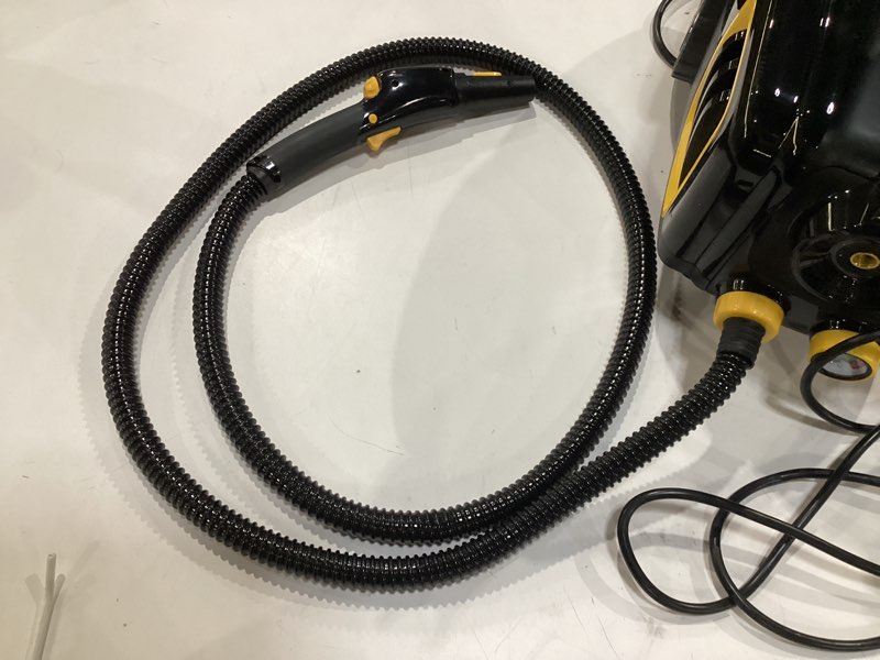 Condition photo showing Good Condition for **untested** mcculloch mc1385 deluxe canister steam cleaner, 2-hour runtime, chemical-free, 23 accessories: mop head, brushes & more - built for home, tile, carpet, furniture, & personal car detailing