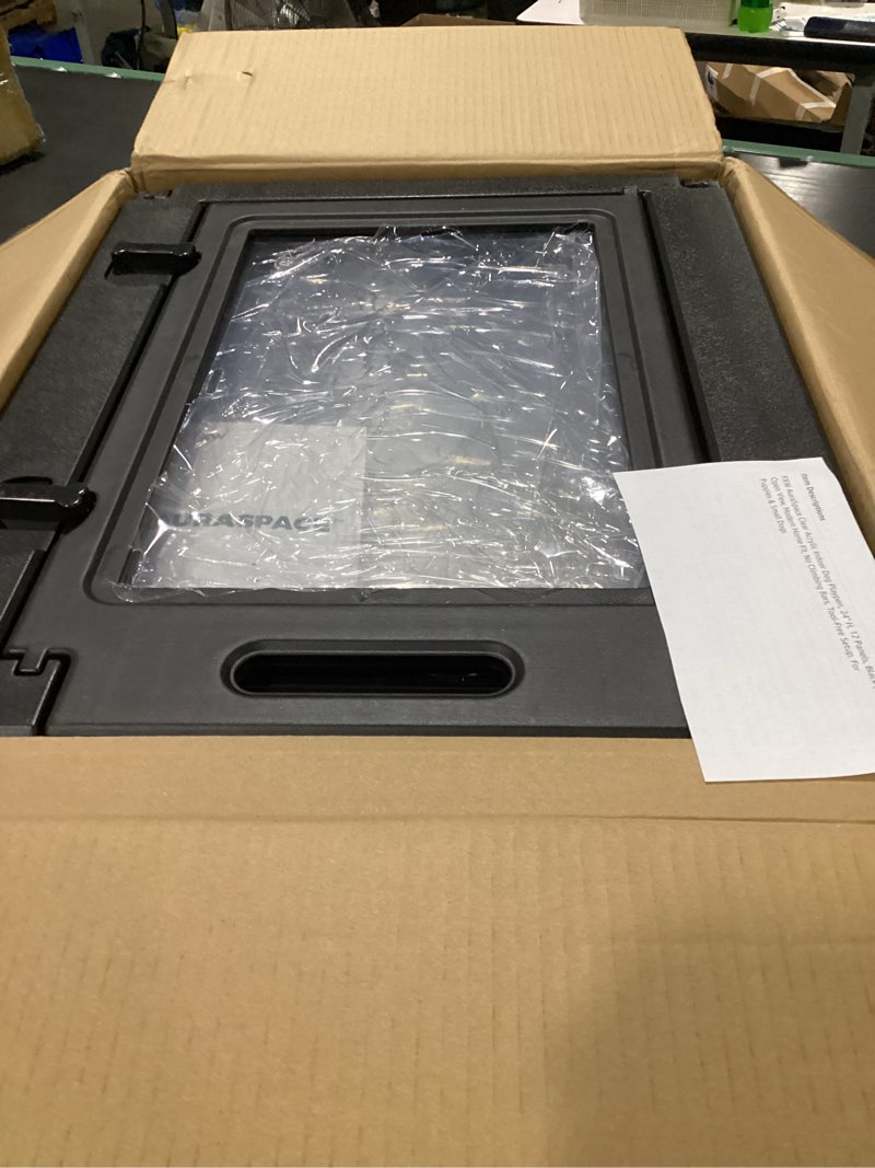 Condition photo showing Good Condition for fxw auraspace clear acrylic indoor dog playpen, 24" h, 12 panels, black | open view, modern home fit, no climbing bars, tool-free setup, for puppies & small dogs black 24"h 12 panels