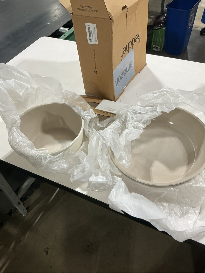Condition photo showing Good Condition for imcomplete  no handle   no lid  redchef ceramic pots and pans set non stick, nonstick kitchen cookware sets, non toxic pots and pans set non stick, pfas pfoa & ptfe free, detachable handle pots and pans 5 piece, rv cookware beige white
