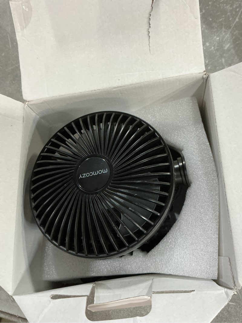 Condition photo showing Good Condition for momcozy 8000mah portable stroller fan | 27h ultra-long battery life | detachable 4 speed 360°rotate | 2 modes led night light, usb rechargeable handheld cooling fan for travel, car seat, bedroom black