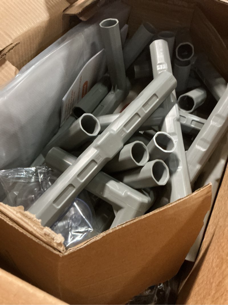 Condition photo showing As Is for 74" ×50" Large Baby Playpen, Baby Playard for Babies and Toddlers, Play Pens for Indoor & Outdoor, Sturdy Safety Play Yard with Soft Breathable Mesh, Anti-Fall, Grey (with MAT) 74 x 50 IN+MAT Grey