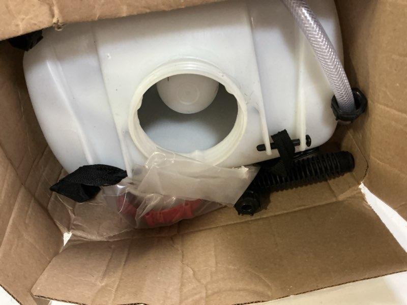 Condition photo showing As Is for solo 425 4-gallon piston backpack sprayer, wide pressure range up to 90 psi