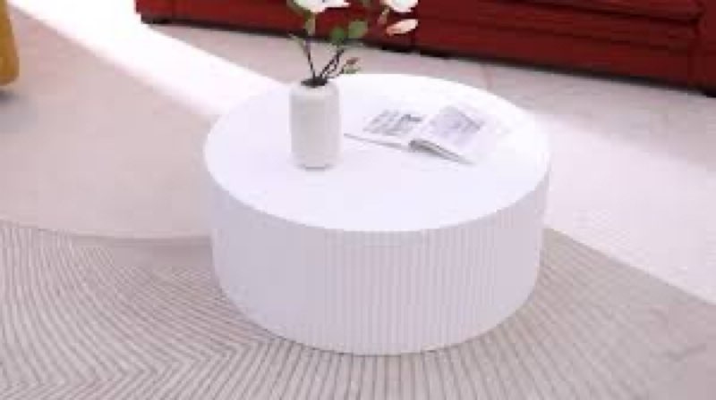 Coffee table round white QZSBTS86001-W