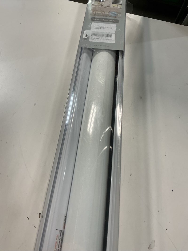Condition photo showing Good Condition for persilux cordless zebra blinds, dual layer roller shades (22" w x 72" h, white) free-stop for doors, light control day and night, light filtering sheer for home 22"w x 72"h white