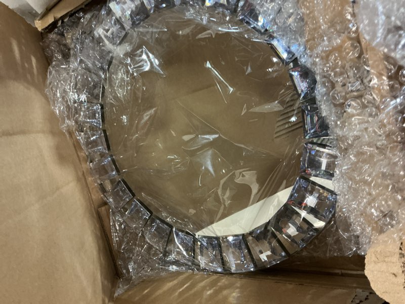 Condition photo showing New/Like New for suclain 12 pcs mirrored glass charger plates 13 inch silver mirror plates round chargers for dinner with diamond rim settings for wedding birthday party events (square diamond rim) 12 square diamond rim