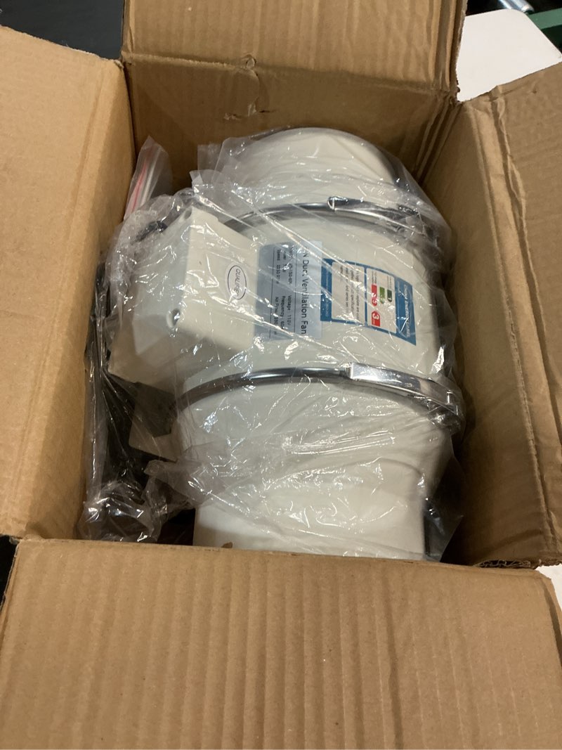 Condition photo showing Good Condition for Voltset 6 Inch Duct Fan, Inline Ventilation Exhaust Fan with Remote Control, 390 CFM Duct Intake High Efficiency Air Fan for Vent Bathroom, Kitchen, Grow Tent, Hydroponics, 3D Printer 6 Inch+Speed Controller