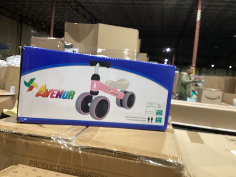 Condition photo showing New/Like New for Baby Balance Bike for 1 Year Old Girl Gifts 10-24 Month Toddler Balance Bike First Birthday Gift No Pedal Infant 4 Wheels Bicycle Pink