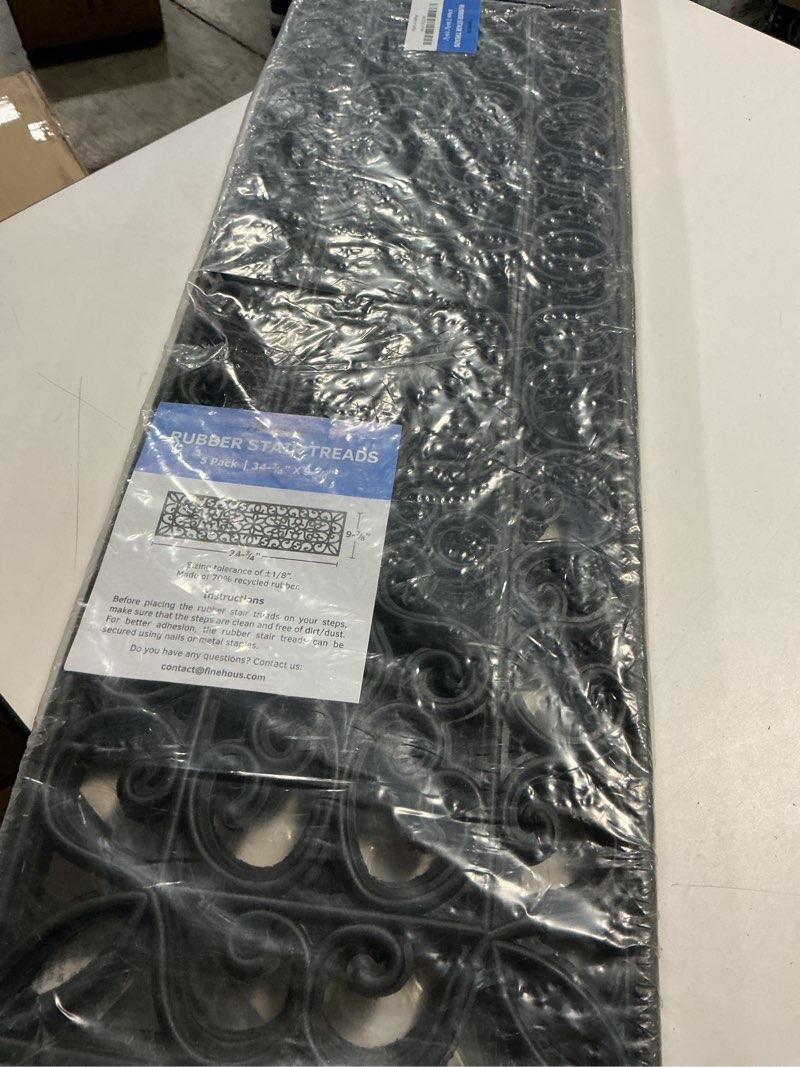 Condition photo showing Good Condition for rubber stair treads non-slip outdoor 35”x10” (5-pack) – hexagon anti-slip step mat 35" x 10" hexagon