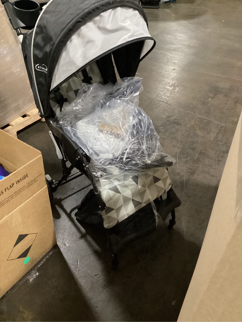 Condition photo showing As Is for kolcraft cloud sport lightweight stroller for toddlers and babies, gray/black