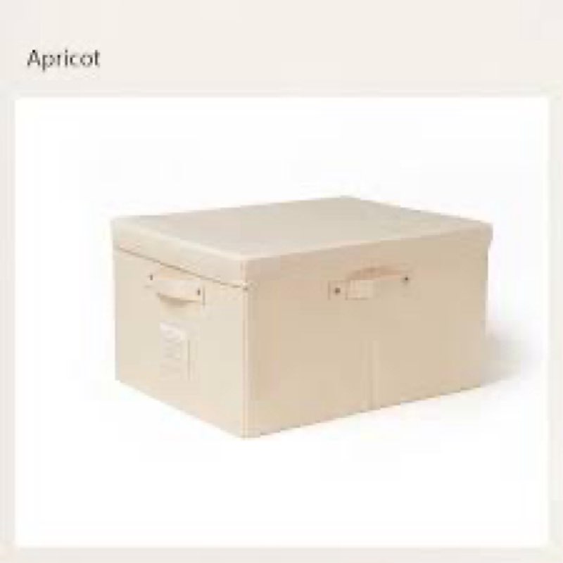 DLHCelty Foldable Clothing Storage Boxes with Lids Space Saving Organizers (Beige)