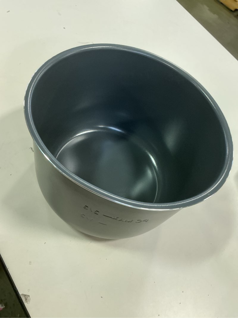 Condition photo showing As Is for Instant Pot Ceramic Inner Cooking Pot 8-Qt, Non-Stick Coated Interior, Rice Cooker, Cooking Pot for Slow Cooking, Gray 8 Quarts Inner Pot Single