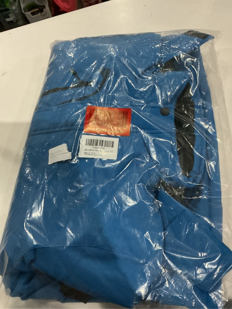Condition photo showing New/Like New for boy's waterproof ski jacket, warm fleece lined winter snow windproof jackets, hooded ski coat light blue 10-12 years
