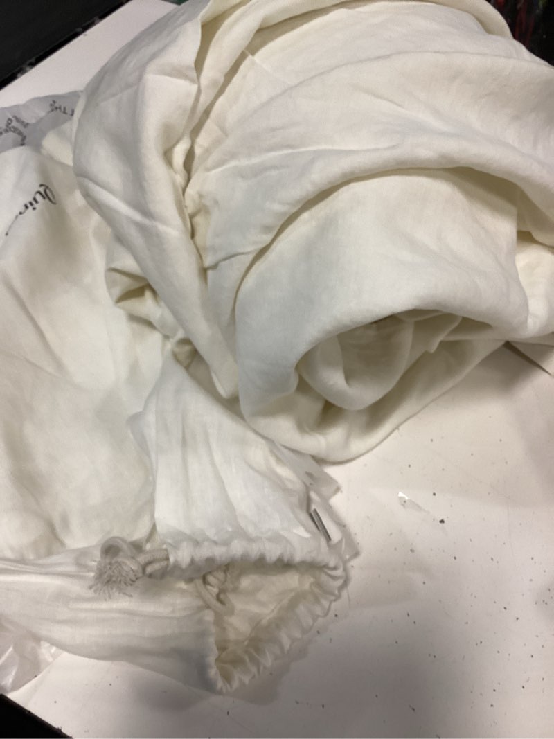 Condition photo showing Good Condition for european linen duvet cover set ivory full/queen