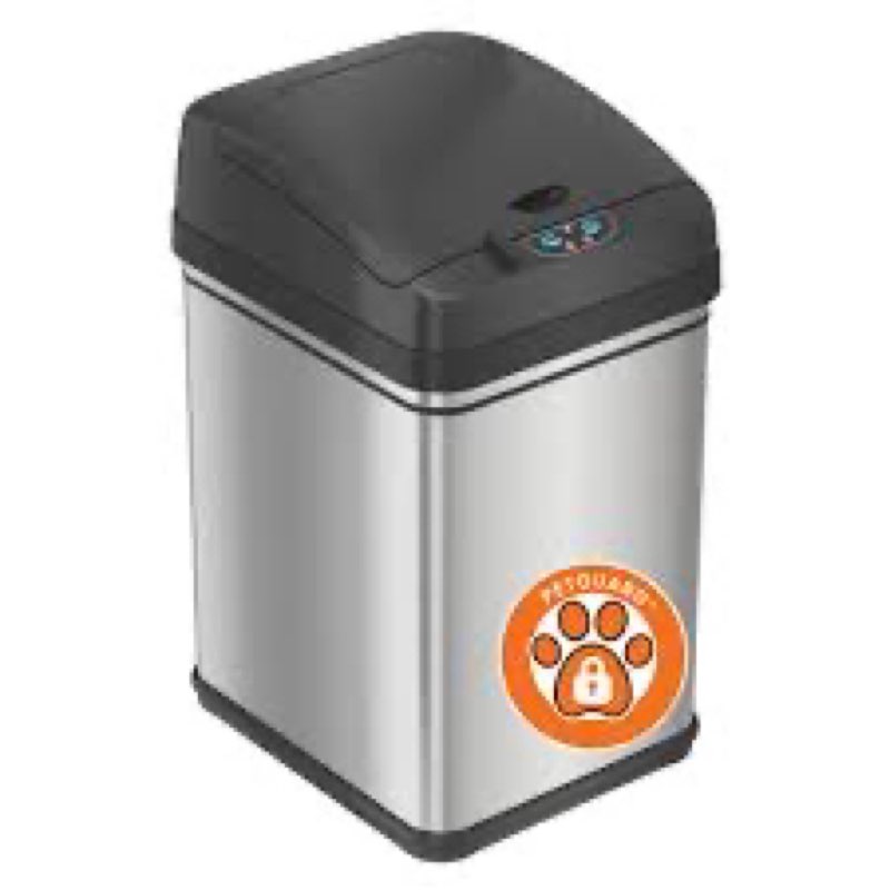 iTouchless 8 Gallon Dog-Proof Sensor Kitchen Trash Can with Lid and Odor Filter, Stainless Steel 30 