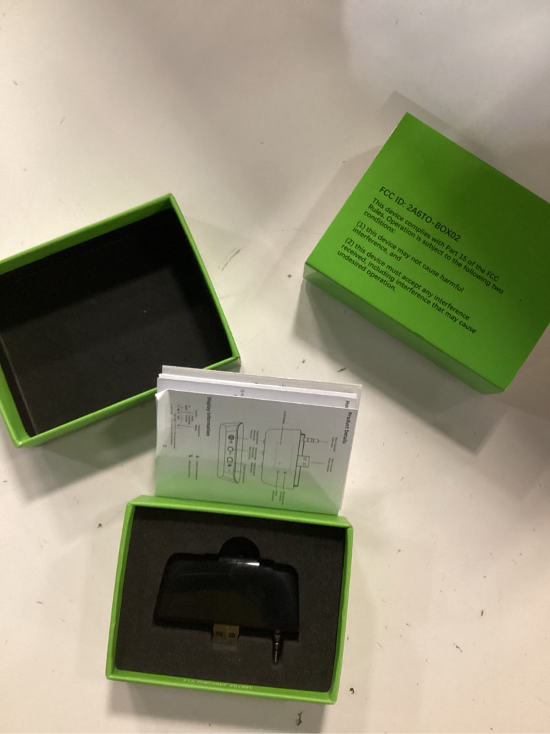 Condition photo showing Good Condition for bluetooth 5.2 wireless audio adapter for xbox one, xbox series x|s and elite 2 controller, xbox mic adapter with screen supports low latency