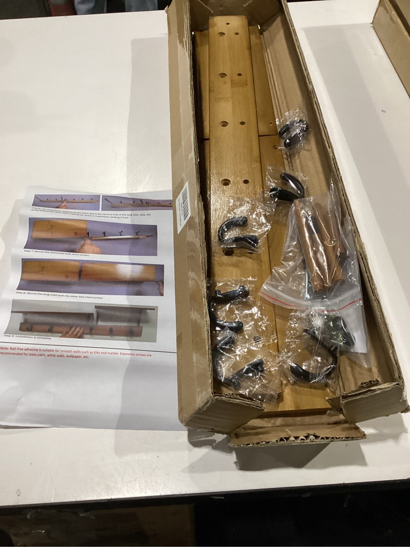 homode wall hooks with shelf, wood coat rack with shelf wall-mounted, entryway hanging shelves with 5 metal hooks for clothes hats towel purse robes, bathroom mudroom bedroom, rustic brown black