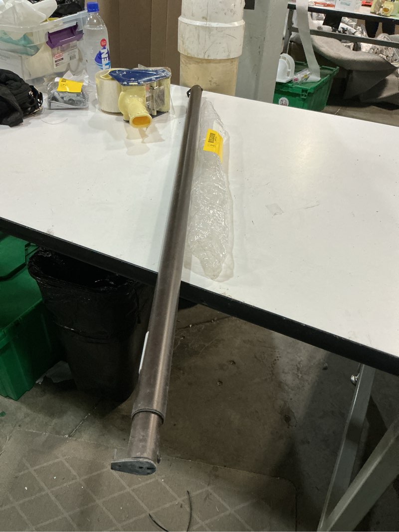 Condition photo showing As Is for curtain rods for window adjustable length windows curtain rod with aluminium end cap