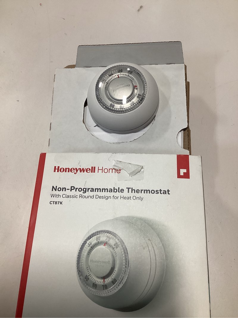 Condition photo showing As Is for Honeywell Home Manual Heat Only Thermostat