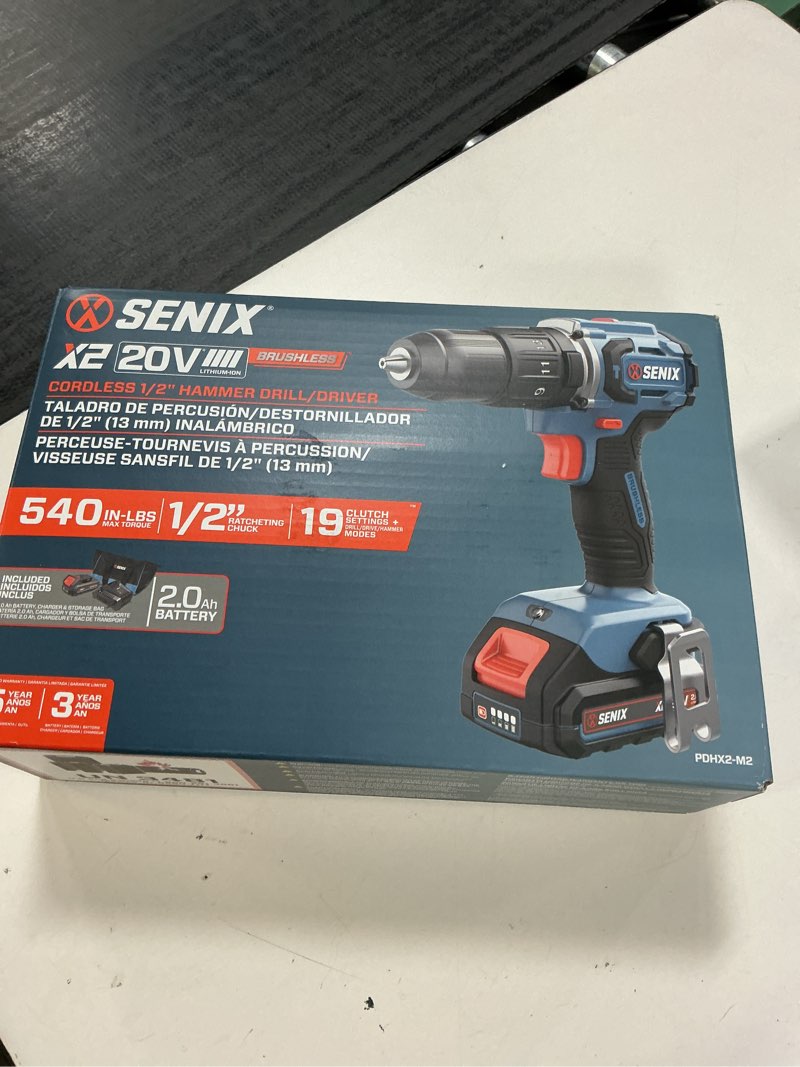 Condition photo showing New/Like New for 20v max brushless lithium-ion 1/2 in. cordless hammer drill kit (2 ah)