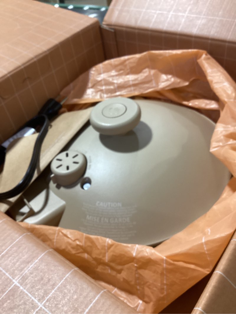 Condition photo showing As Is for Our Place Dream Cooker | 6-quart Multicooker | 4 Versatile Modes | Pressure Cook, Slow Cook, Sear & Saute, Keep Warm | Hands-Free Steam Release | Tailored Control Panel | Steam