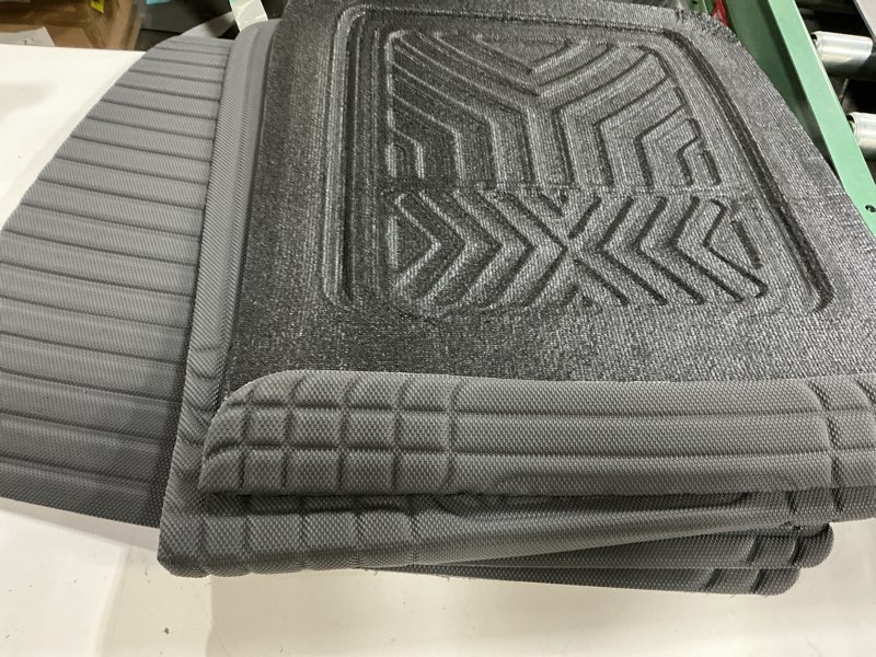 Condition photo showing Good Condition for mandark car floor mats full set, 5pcs deep dish all weather waterproof heavy duty vehicle pad, automotive interior protection flooring liner accessories, universal for suv sedan truck (black/gray)