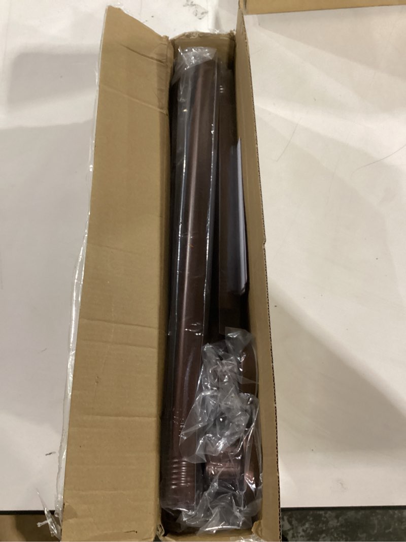 Condition photo showing New/Like New for ausemku shower curtain rod 32-80 inch adjustable - 1 inch diameter heavy duty no drill spring tension shower rod, non-slip rustproof telescopic rod for bathroom, brown 32-80 inches brown