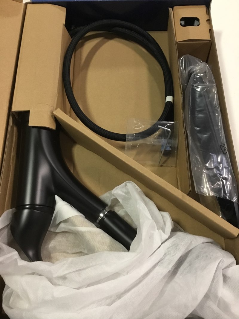 Condition photo showing Good Condition for Project Source EVERFIELD Matte Black Single Handle Deck-mount Pull-out Kitchen Faucet with Sprayer (Includes Deck Plate)