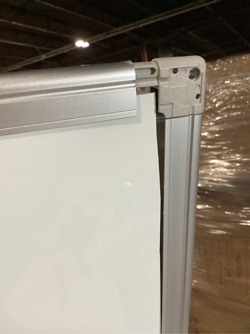 Condition photo showing As Is for gianna 36 x 24 inches magnetic dry erase board with aluminum frame, whiteboard for home school
