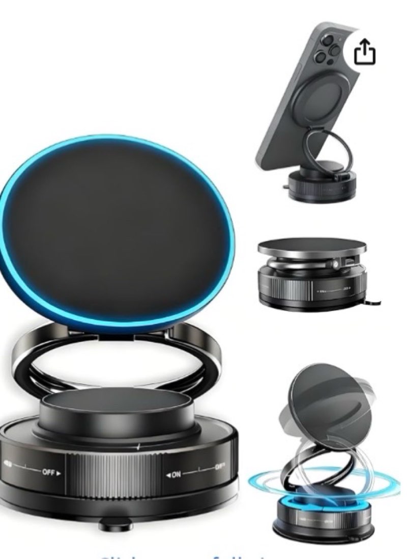 Magnetic Phone Holder for Car [90+LB Strongest Suction&3000gf Strongest Magnetic] 360° Adjustable Va