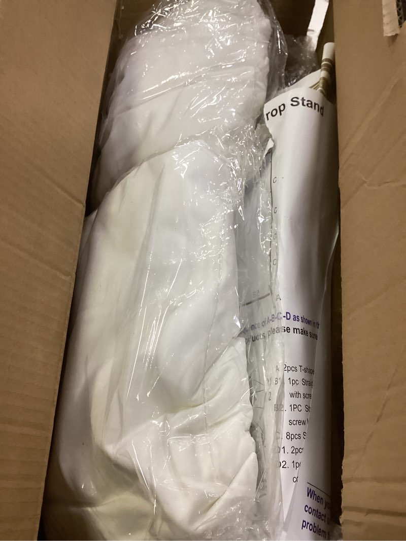 Condition photo showing Good Condition for Arch Backdrop Stand Set of 2 With Cover (7.2FT+6FT) Gold Metal Wedding Arch Balloon Stand With Cover for Birthday Party Baby Shower Graduation Ceremony Decoration 7.2Ft+6ft?White Cover? 7.2Ft+6ft