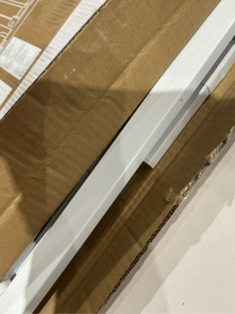 Condition photo showing As Is for mom's choice-grownsy baby gate for stairs, 29.5"-48.4" pressure mounted baby gate for top of stair&doorway with v-shaped rods, anti-trip pedal, extra wide stairs dog gate easy install w/red reminder white 29"-48"*30"
