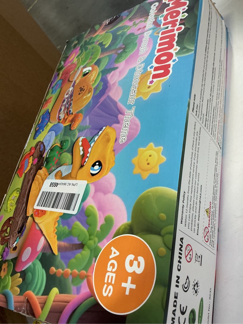 Condition photo showing New/Like New for Merimon Dinosaur Color Dough Sets, Includes Dino Dentist Play Set, Tyrannosaurus Rex Set, Jungle Dinosaur Molds and Cans Non-Toxic of Modeling Clay for Ages 3+ Boys and Girls Gift (4 in 1-73 Pcs)