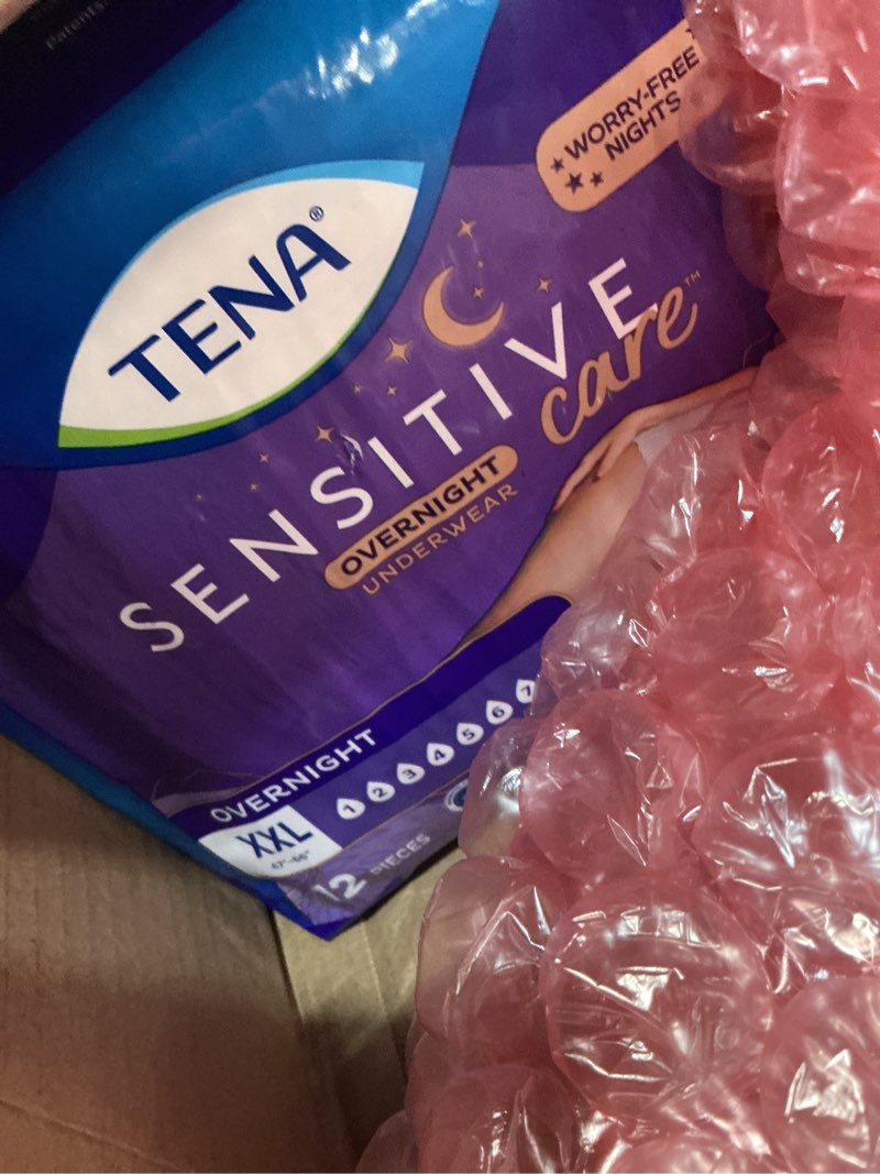 Condition photo showing New/Like New for tena sensitive care incontinence underwear for women - overnight absorbency - xxl - 48ct