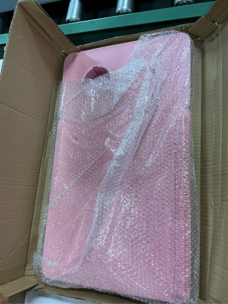 Condition photo showing New/Like New for Laptop Desk for Bed, Adjustable Laptops Stand with 5 Adjustable Angles, Portable Lap Tray Table with Cup Holder, Laptop Bed Desk Tray for Eating Working Writing Reading (Pink)