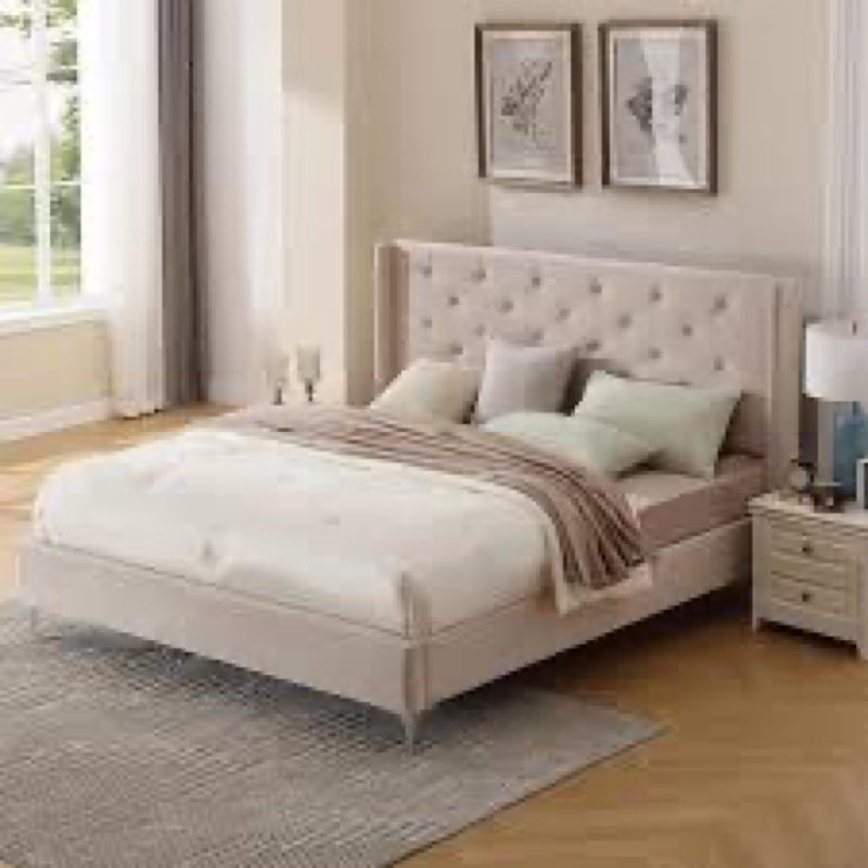 FOOTBOARD AND RAILS  SLATS-CREAM FULL SIZE 
