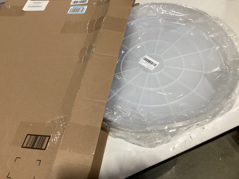 Condition photo showing New/Like New for 4 pack 16 17 18 19 20 21 22 inch clear plastic plant saucers for indoors, durable plant trays for pots and plant water catcher tray with no holes, reusable plastic tray for plant (20''-4pack)