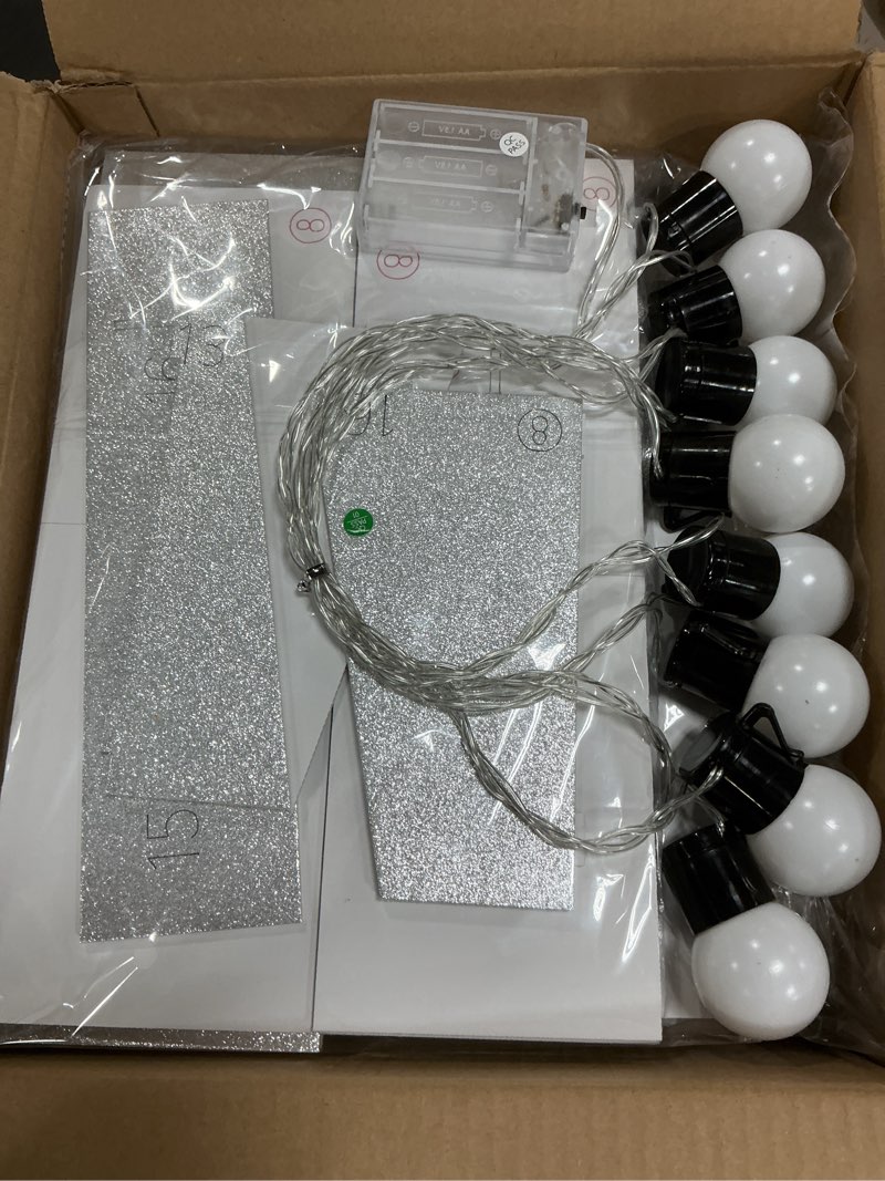 Condition photo showing New/Like New for Marquee Numbers Silver 18th-Birthday Decorations: Large 3ft Light Up Number Grey 18 Birthday Decoration for Boy Girl 18 Year Old Teen Birthday Party Decor Backdrop Big Mosaic Number 18 with Banner Silver Number 18