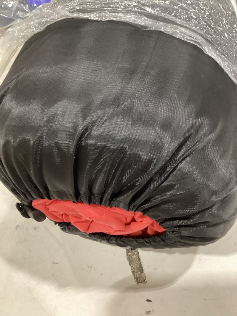 Condition photo showing As Is for ultralight down sleeping bag for adults with 600 fill power, compact sleeping bag for backpacking, hiking and camping black 10 degree f